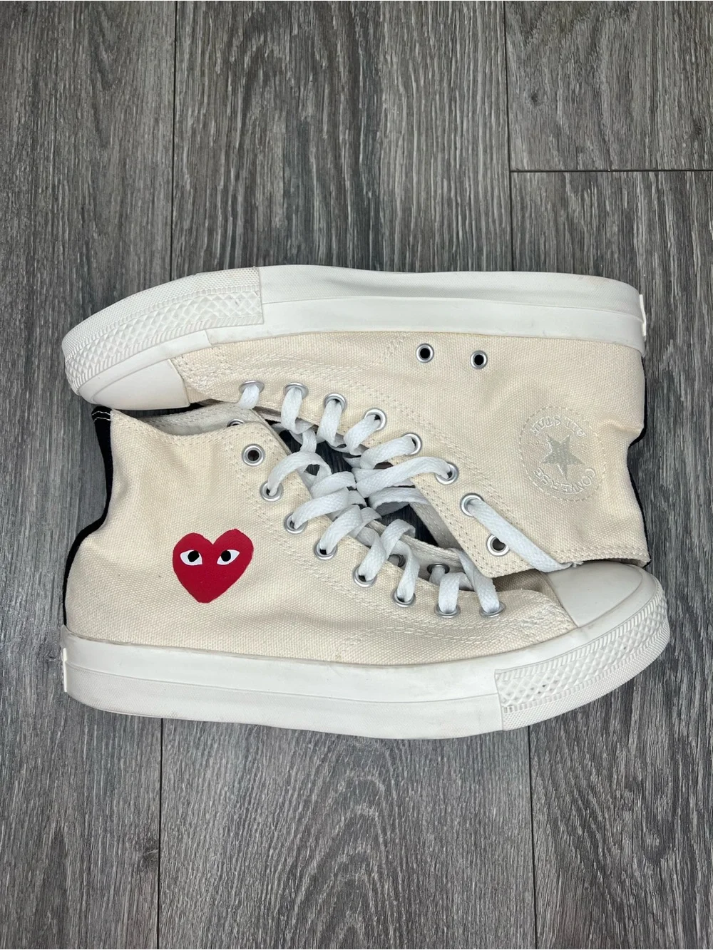 Comme Des Garçons PLAY x Converse Chuck 70 High 'Milk' Men’s Size 7 Women’s 8.5